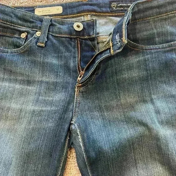 Ag Adriano Goldschmeid The Stevie Slim Straight Jeans, Size 25R - Picture 13 of 13